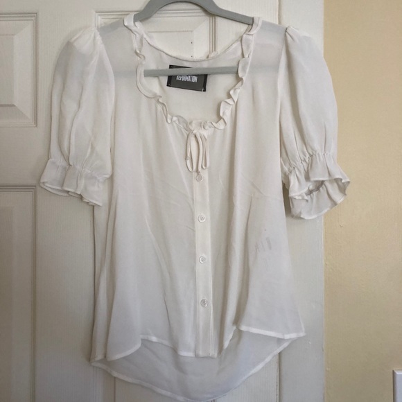 Reformation ruffle French girl top - Picture 3 of 4